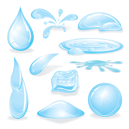 Different shapes water drop creative design 02