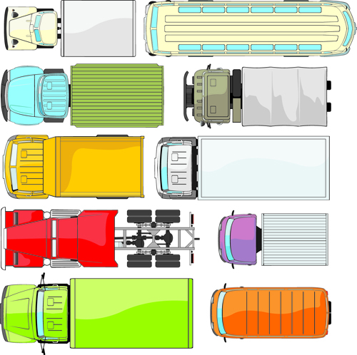 Different truck vector material