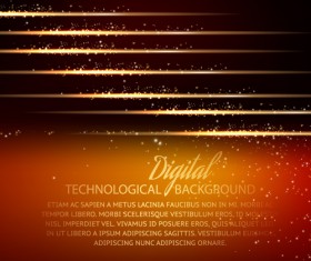 Digital technology creative background vector set 01
