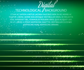 Digital technology creative background vector set 02