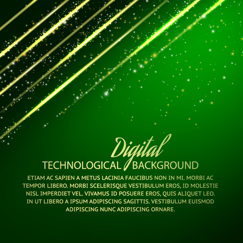 Digital technology creative background vector set 03
