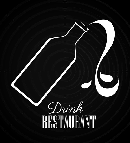 Drinks restaurant menu cover vector 01