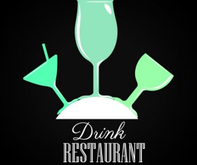 Drinks restaurant menu cover vector 02