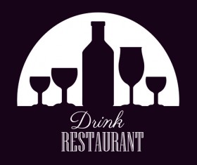 Drinks restaurant menu cover vector 05