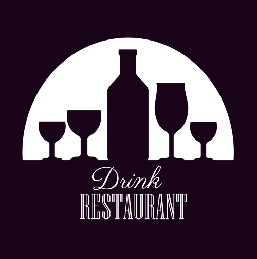 Drinks restaurant menu cover vector 05