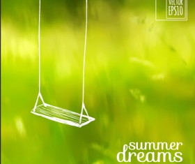 Elegant summer dreams vector background art 02
