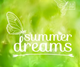 Elegant summer dreams vector background art 04