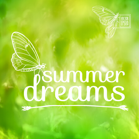 Elegant summer dreams vector background art 04