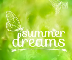 Elegant summer dreams vector background art 05