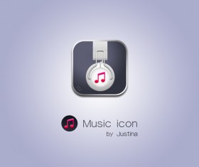 Exquisite music psd icon
