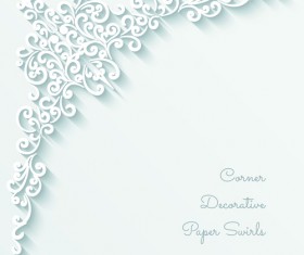 Exquisite paper floral vector background art 01