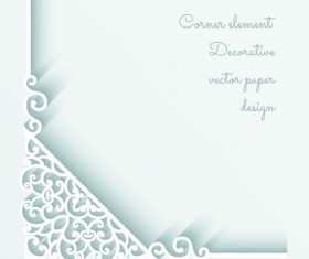 Exquisite paper floral vector background art 02