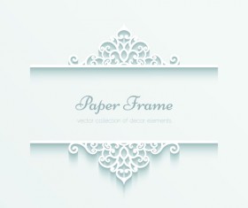 Exquisite paper floral vector background art 03