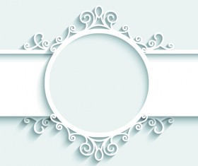 Exquisite paper floral vector background art 05