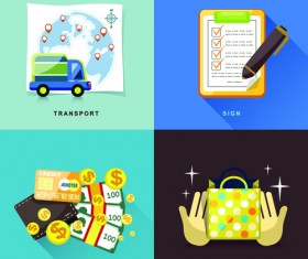 Flat infographics icons creative vector 04