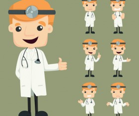 Funny doctor character vectors graphics 03