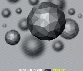 Geometric polygonal objects vector background 03