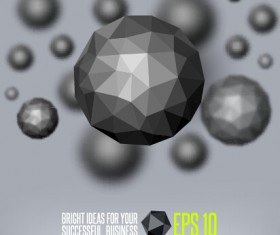 Geometric polygonal objects vector background 05