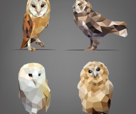 Geometric shapes wild animals vector graphics 03
