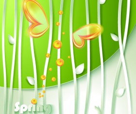 Green season style vector background 04