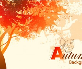Grunge background autumn style vector 03