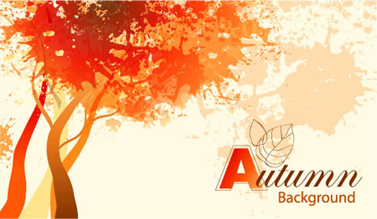 Grunge background autumn style vector 03