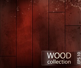Grunge wooden board vector background set 04