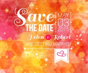 Halation wedding invitation background vector 01