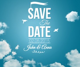 Halation wedding invitation background vector 02