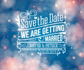 Halation wedding invitation background vector 05