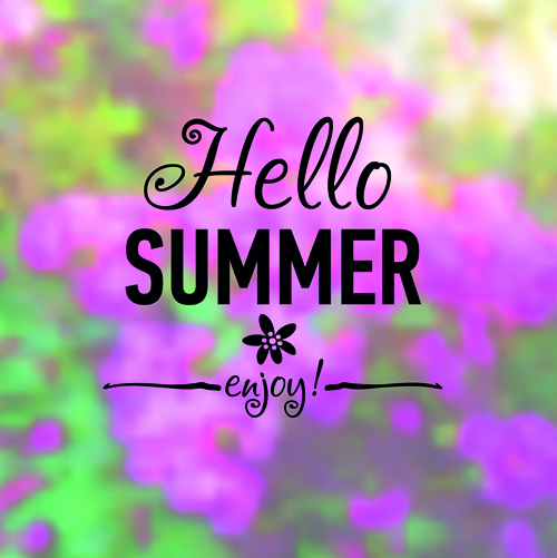 Hello summer blurred background 03 vector