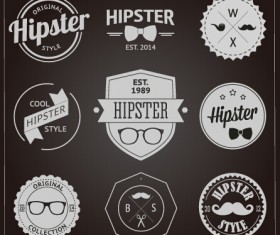 Hipster style badges and labels vector graphics 01