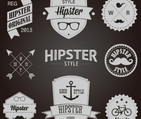 Hipster style badges and labels vector graphics 04