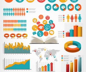 Human health infographics vector material 02