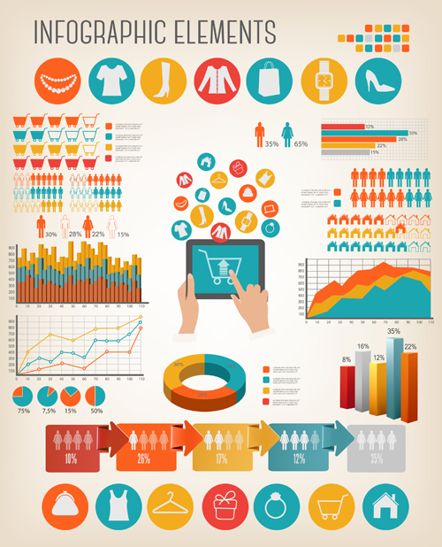 Human health infographics vector material 03