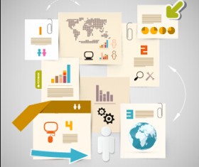 Information business template background vector 06