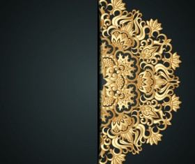 Lace decorative pattern vector background 01