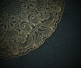Lace decorative pattern vector background 02