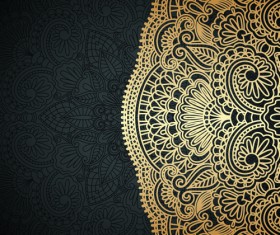 Lace decorative pattern vector background 03