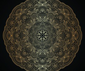 Lace decorative pattern vector background 04