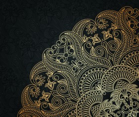 Lace decorative pattern vector background 05