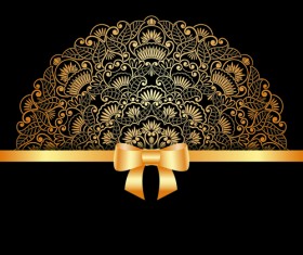 Lace decorative pattern vector background 06