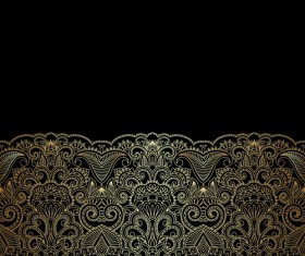 Lace decorative pattern vector background 07