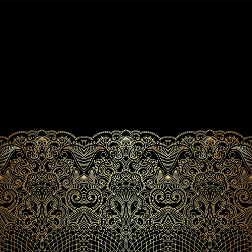 Lace decorative pattern vector background 07