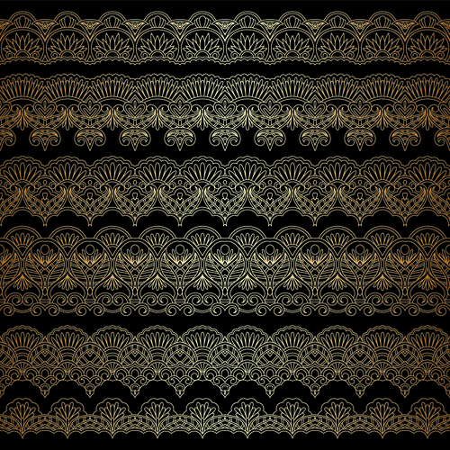 Lace decorative pattern vector background 08