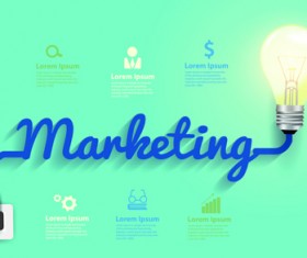 Light bulb business idea vector template 02