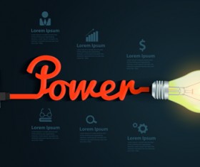 Light bulb business idea vector template 03