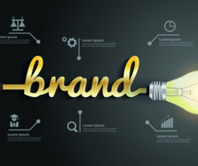 Light bulb business idea vector template 05