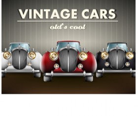 Luxury retro car cool vector 03