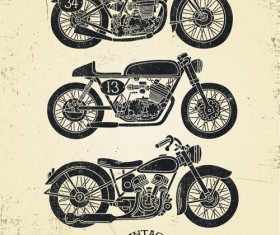 Motorcycle retro posters creative vector graphics 02